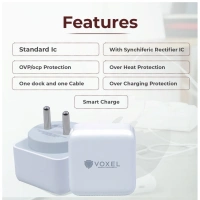 Generic VOXEL 25 Watt ' C ' Port PD Charger AB Plastic (White) - White