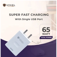 Generic VOXEL 65 Watt Usb Fast Charger AB Plastic (White) - White