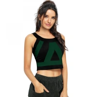 Women's 95% Polyester 5% Spandex Western Wear Tops (Green) - XL