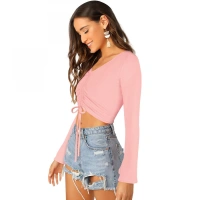 Women's 95% Polyester 5% Spandex Western Wear Tops (Peach) - XL