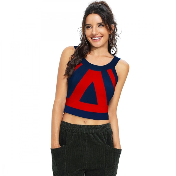 Women's 95% Polyester 5% Spandex Western Wear Tops (Red) - L