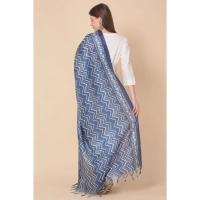 Women's Art Silk Printed Dupatta (Blue, Length:Â 2.25 to 2.50 Mtr) - Blue