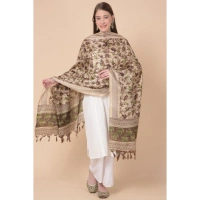 Women's Art Silk Printed Dupatta (Gold, Length:Â 2.25 to 2.50 Mtr) - Gold