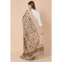 Women's Art Silk Printed Dupatta (Gold, Length:Â 2.25 to 2.50 Mtr) - Gold