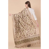 Women's Art Silk Printed Dupatta (Gold, Length:Â 2.25 to 2.50 Mtr) - Gold