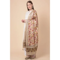 Women's Art Silk Printed Dupatta (Gold, Length:Â 2.25 to 2.50 Mtr) - Gold