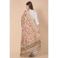 Women's Art Silk Printed Dupatta (Gold, Length:Â 2.25 to 2.50 Mtr) - Gold