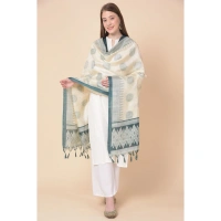 Women's Art Silk Printed Dupatta (Grey, Length:Â 2.25 to 2.50 Mtr)