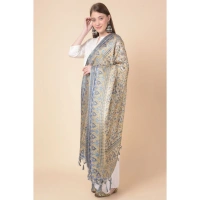 Women's Art Silk Printed Dupatta (Grey, Length:Â 2.25 to 2.50 Mtr) - Grey