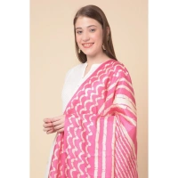 Women's Art Silk Printed Dupatta (Pink, Length:Â 2.25 to 2.50 Mtr) - Pink