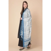 Women's Art Silk Printed Dupatta (Turquoise, Length:Â 2.25 to 2.50 Mtr)