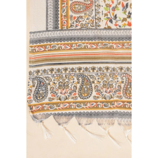 Women's Art Silk Printed Dupatta (White, Length:Â 2.25 to 2.50 Mtr) - White