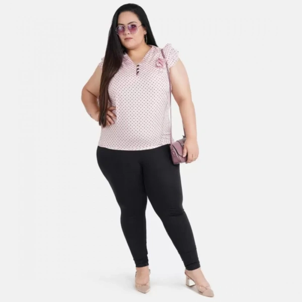 Generic Women's Casual Flared Sleeve Printed Pink Top (Color:PinkMaterial:Crepe) - Pink, 3/4th Sleeve, 5XL