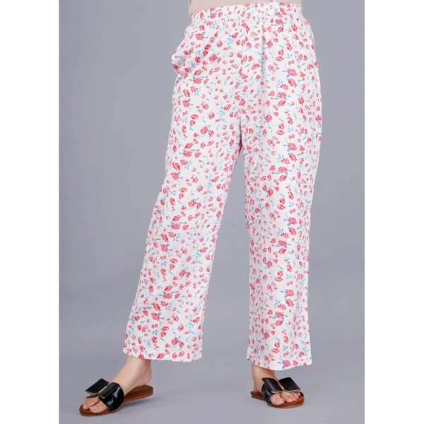 Women's Casual Half Sleeve Printed Viscose Rayon Shirt With Pyjama Pant Night Suit Set (Baby Pink) - Baby Pink, L