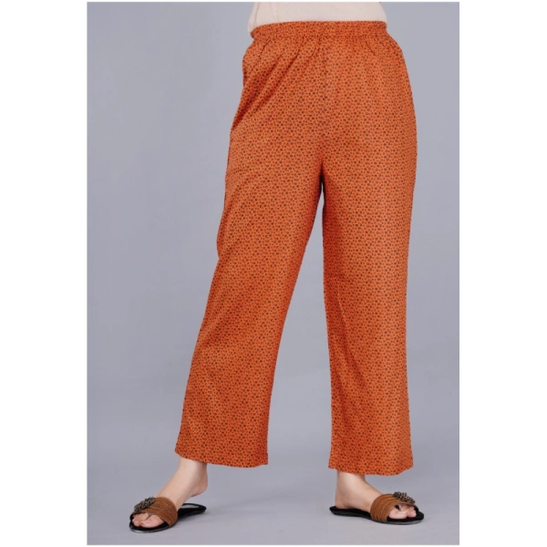 Women's Casual Half Sleeve Printed Viscose Rayon Shirt With Pyjama Pant Night Suit Set (Brown) - Brown, L