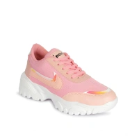 Shopnav Women's Casual Mesh Printed Lace-Ups Shoes (Pink) - 3