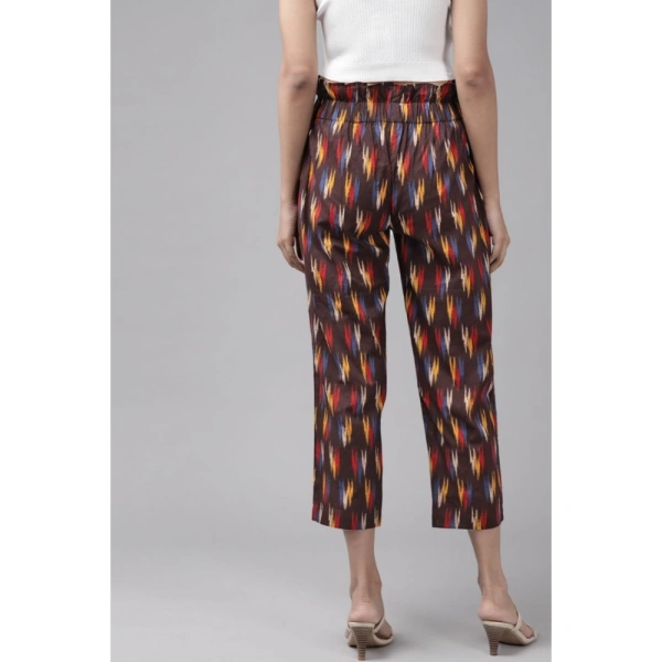 Women's Casual Printed Cotton Trouser Pant (MultiColor) - MultiColor, 0.35, 2XL