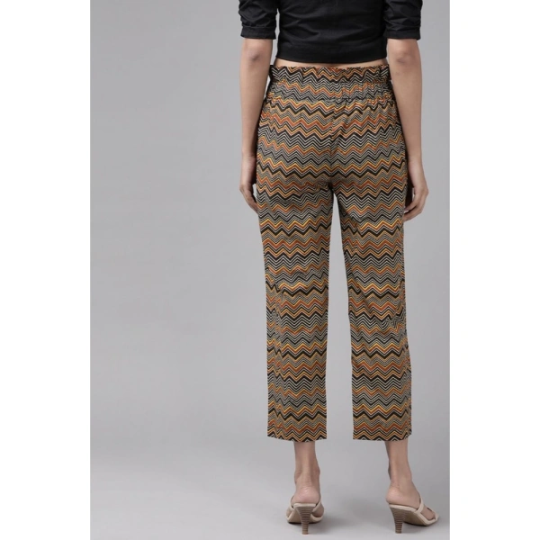 Women's Casual Printed Cotton Trouser Pant (MultiColor) - MultiColor, 0.35, L