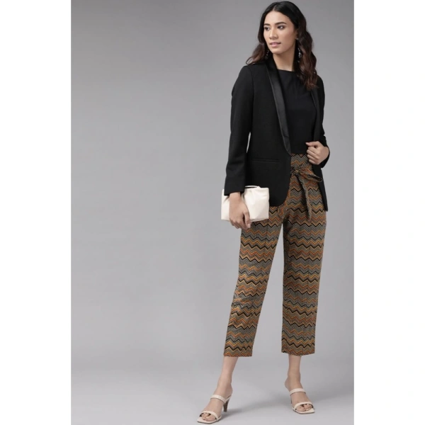 Women's Casual Printed Cotton Trouser Pant (MultiColor) - MultiColor, 0.35, L
