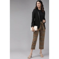 Women's Casual Printed Cotton Trouser Pant (MultiColor) - MultiColor, 0.35, L