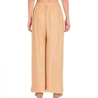 Shopnav Women's Casual Rayon Solid Ankle Length Palazzo (Golden , Free Size)