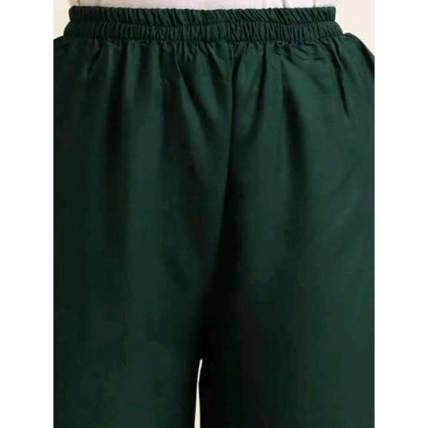 Shopnav Women's Casual Rayon Solid Ankle Length Palazzo (Green, Free Size)