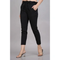 Women's Casual Solid Lycra Trouser Pant (Black) - Black, 0.35, XL
