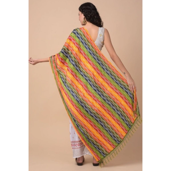 Women's Chanderi Printed Dupatta (Multicolor, Length:Â 2.25 to 2.50 Mtr) - Multicolored