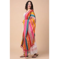 Women's Chanderi Printed Dupatta (Multicolor, Length:Â 2.25 to 2.50 Mtr) - Multicolored