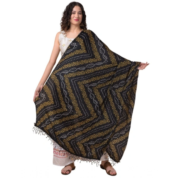 Women's Chanderi Printed Dupatta (Multicolor, Length:Â 2.25 to 2.50 Mtr) - Multicolored