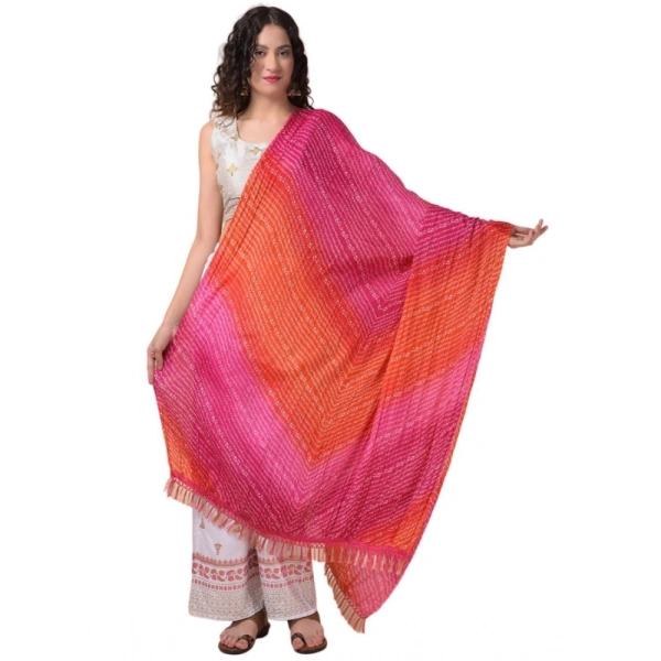Women's Chanderi Printed Dupatta (Multicolor, Length:Â 2.25 to 2.50 Mtr) - Multicolored