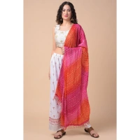Women's Chanderi Printed Dupatta (Multicolor, Length:Â 2.25 to 2.50 Mtr) - Multicolored