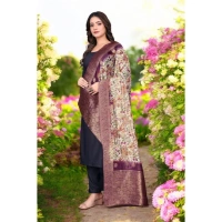 Shopnav Women's chanderi silk Printed Dupatta (Magenta, Length: 2 Mtr)