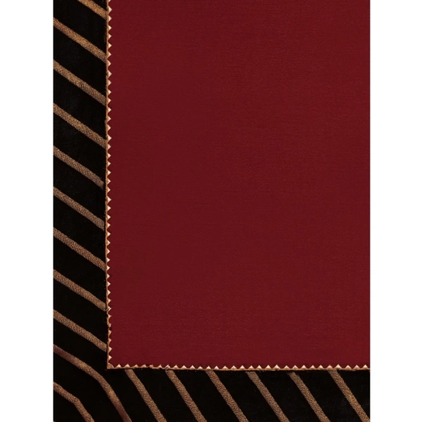 Women's Chiffon Self Design Saree With Unstitched Blouse 5.5Mtr (Red) - Red