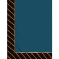 Women's Chiffon Self Design Saree With Unstitched Blouse 5.5Mtr (Blue) - Blue