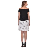 Women's Cotton Blend Solid Short Sleeves Dress (Black) - L, 0.35, Black