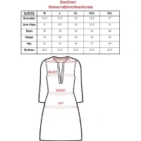 Shopnav Women's Khadi Embroidered Kurti (Yellow, Khadi) - 3XL