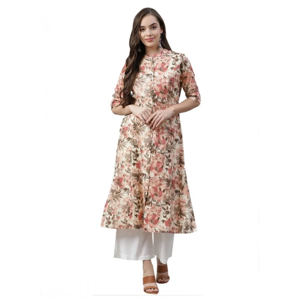 Women's Cotton Printed Floral Print Kurti (MulticolorCotton) - 6XL