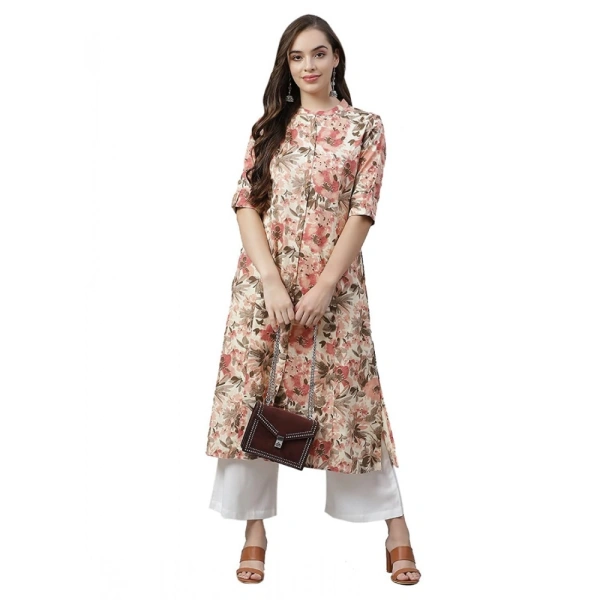 Women's Cotton Printed Floral Print Kurti (MulticolorCotton) - 6XL