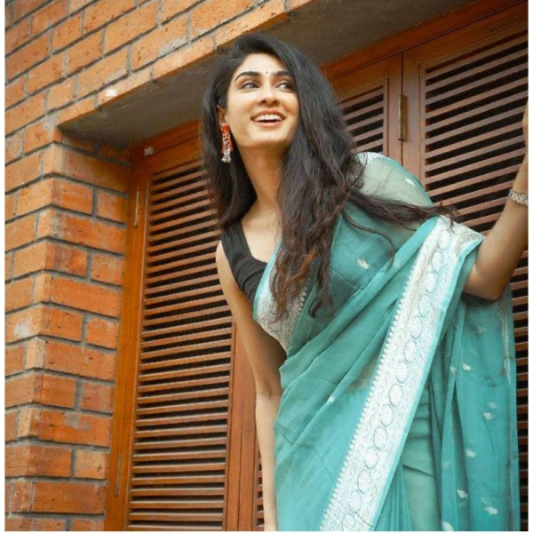 Generic Women's Cotton Printed Saree With Unstitched Blouse 5.5Mtr (Sky Blue) - Sky Blue