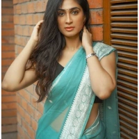 Generic Women's Cotton Printed Saree With Unstitched Blouse 5.5Mtr (Sky Blue) - Sky Blue