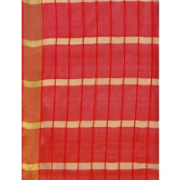 Women's Cotton Silk Checkered Saree With Unstitched Blouse 5.5Mtr (Blue) - Blue
