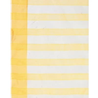Women's Cotton Silk Striped Saree With Unstitched Blouse 5.5Mtr (Silver) - Silver