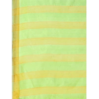 Women's Cotton Silk Striped Saree With Unstitched Blouse 5.5Mtr (Green) - Green