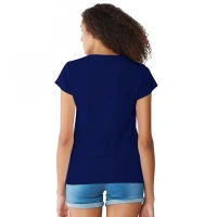 Shopnav Women's Cotton Western Wear T Shirt (Blue) - M