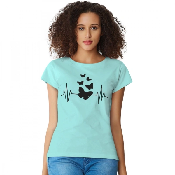 Shopnav Women's Cotton Western Wear T Shirt (C Green) - L