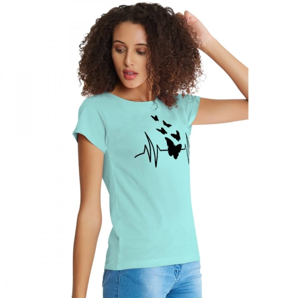 Shopnav Women's Cotton Western Wear T Shirt (C Green) - L