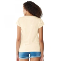 Shopnav Women's Cotton Western Wear T Shirt (Cream) - L