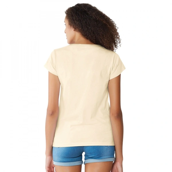 Shopnav Women's Cotton Western Wear T Shirt (Cream) - L