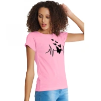 Shopnav Women's Cotton Western Wear T Shirt (Pink) - M